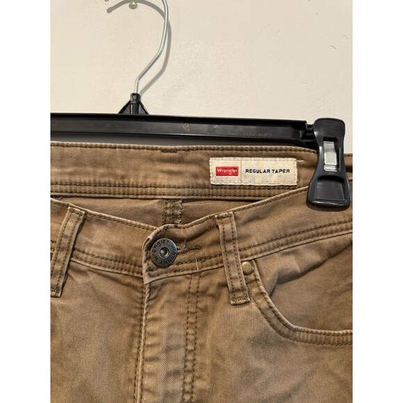 Wrangler Regular Taper Khaki Jeans Waist 15/29 - Picture 2 of 5